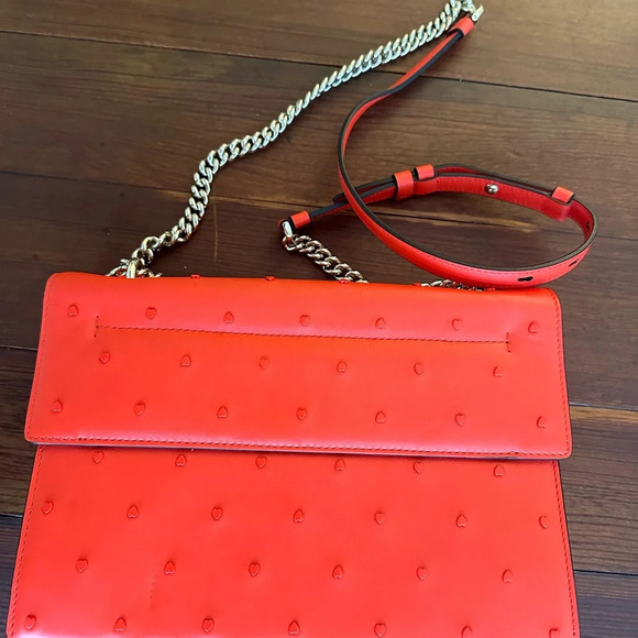 Ferragamo Vara Hearts Shoulder Bag in Candy Apple Red RARE - Picture 12 of 16